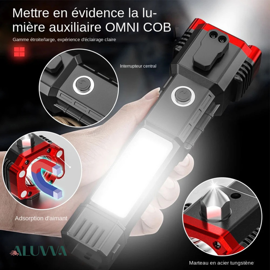 PowerLume- Linterna Militar Multifuncional 6 en 1
