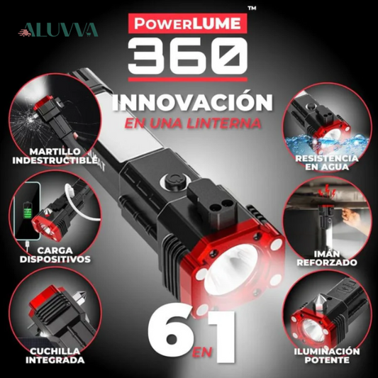PowerLume- Linterna Militar Multifuncional  6 en 1